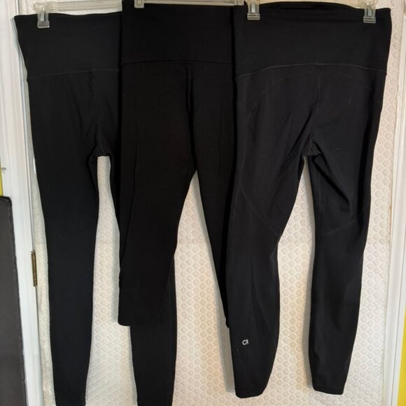 Set of 3 GAP Maternity Black Sculpt & Compression Black Pointe Leggings Sz. S - Picture 6 of 10